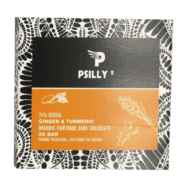 Psilly - Dark Chocolate Bar - Ginger & Turmeric | Magic Mush Canada