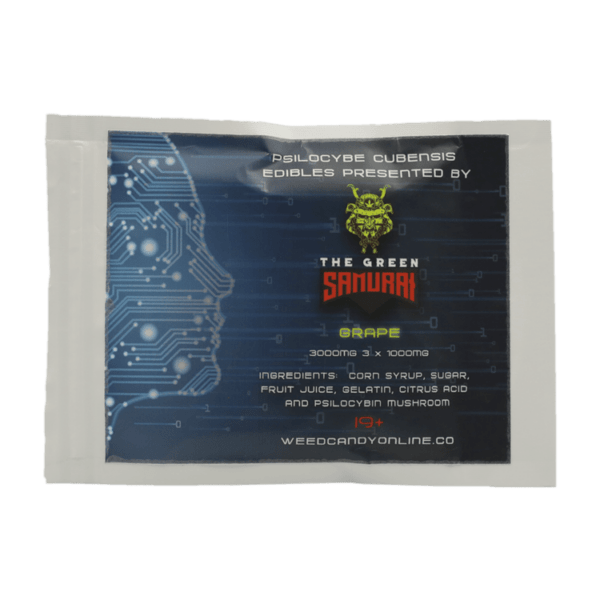 The Green Samurai - Shroom Gummies - Grape - 3g | Magic Mush Canada